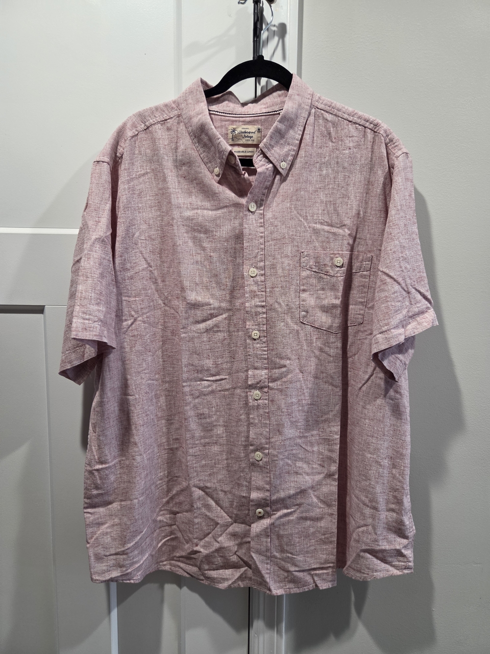 Weatherproof Vintage Men's 2X Washable Linen Button-up Shirt - Picture 2 of 14